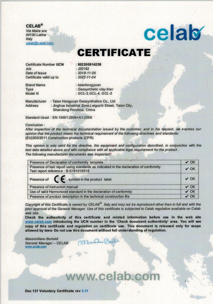 Geotextil de bentonita para revestimento de lagoa Natural de sódio Bentonita revestimento de argila geossintética 15