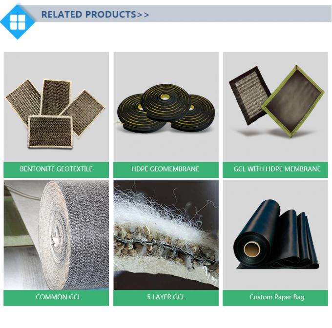 GCLs de geotextil de bentonita pré-fabricados com revestimento de HDPE para hotéis 7