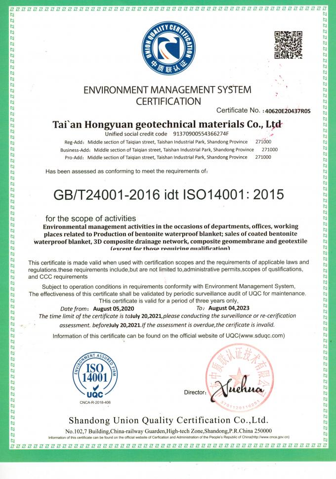 Geotextil de bentonita para revestimento de lagoa Natural de sódio Bentonita revestimento de argila geossintética 13