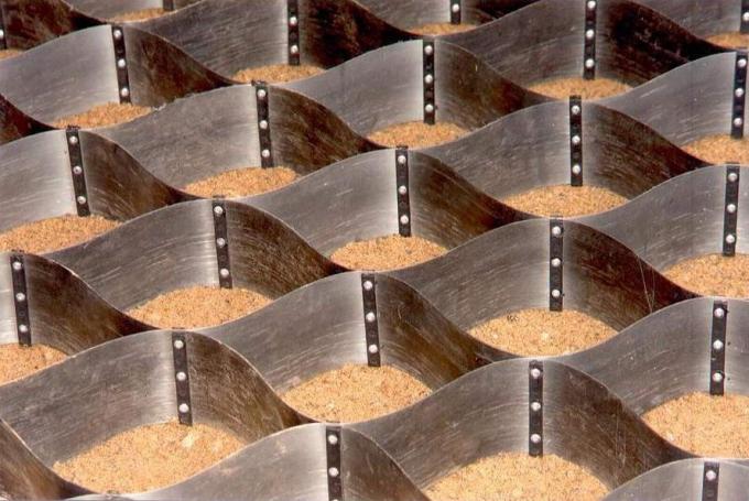 Estabilizadores de cascalho de geocélulas de HDPE para reforço de parede de retenção e proteção de encostas 1
