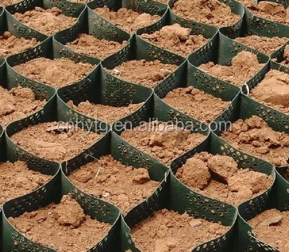 Geocelha perfurada de alta resistência à tração para estabilização do solo na construção rodoviária 1