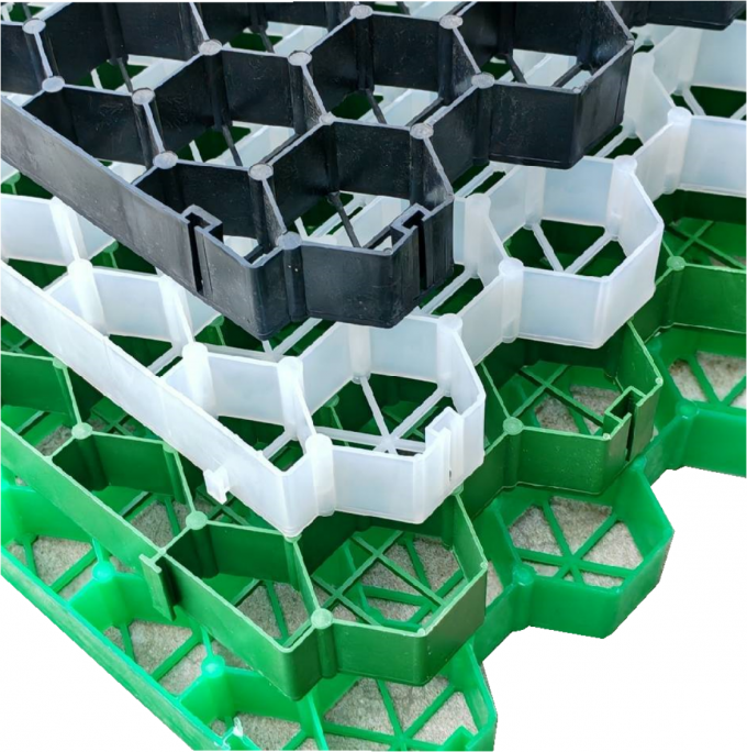 Grelha de gramado em HDPE Plastico Pavimentação de estrada de automóveis Reforço de plantação Grelha de pavimentação 5